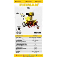 FIRMAN FTL720D MESIN TRAKTOR BAJAK MINI CULTIVATOR FIRMAN FTL 720 D