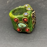 Antique Dzi Beads Men's Rings Ethnic Collection Jade Dzi Beads Genuine Play Antique Dzi Beads Dzi Be