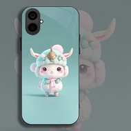 Ốp lưng cho SAMSUNG GALAXY A07 Mặt kính cường lực cao cấp Họa tiết 12 CON GIÁP NGỘ NGHĨNH