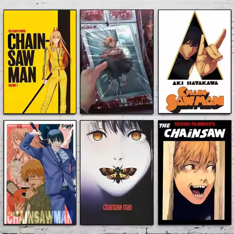 1PC Anime Chainsaw Man &Classic Movie Japanese Anime Poster Stickers Art Wall Murals Decor Game Room