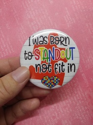 ButtoN badge: Autism Awareness BACK PIN Support #Autism Awareness