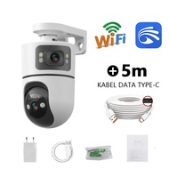 Kamera CCTV YooSee Dual Lens Kartu SIM 4G/Koneksi WiFi 1080P HD Night Vision Auto Tracking Two-Way A