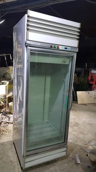 2二手 台製600L單門直立式玻璃冷藏冰箱/單門泠藏櫃220V