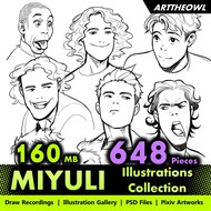 🔥 Digital Illustration Art - MIYULI 🔥 Anime Figure | CG Art Digital Drawing Book | Smart Drawing Tab