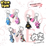 GANTUNGAN HighFun School Bag Keychain / Couple Keychain Best Friend - Shark, Batman, Rabbit, Dinosau