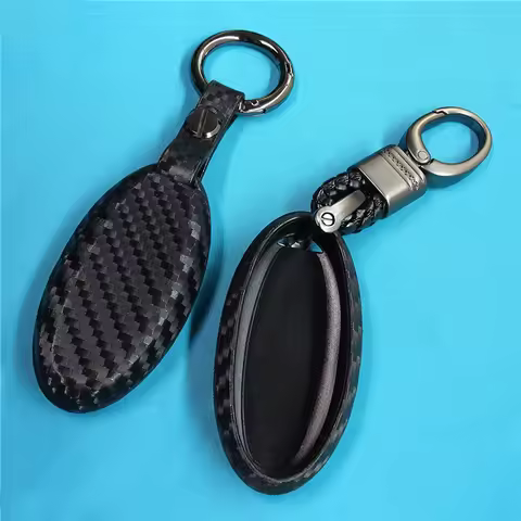 Carbon Fiber Silicone Key Cover Car Styling Case for Nissan Versa Altima Armada Maxima for Titan 370