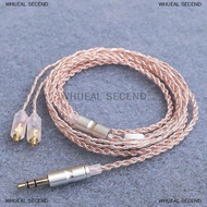 WHUEAL Hifi Tai nghe nâng cấp Cáp MMCX 3.5mm 1.2m mạ bạc cáp lõi cho Sennheiser ie200 ie300 ie600 ie