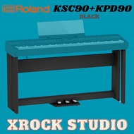 Roland KPD-90 + KSC-90 Original Stand Design for FP-90x Digital Piano - White/Black  ( KPD90 / KSC90