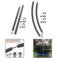 [tenlzsp0bc] 1x Lower, 1x Upper Trampoline Poles with Foam Sleeves, with Padding Foams High Performa