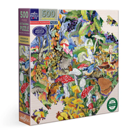 eeboo Poisonous Mushrooms 500 Pc Octagon Puzzle จิ๊กซอว์รูปเห็ดที่มีพิษแบบ 500 ชิ้น