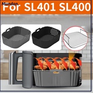 MUNDAN Air Fryer Tray, Silicone Reusable Baking Tray, High Quality Non-Stick Washable Perforated Sil