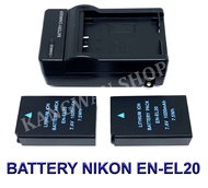 EN-EL20 \ ENEL20 แบตเตอรี่ \ แท่นชาร์จ \ แบตเตอรี่พร้อมแท่นชาร์จสำหรับกล้องนิคอน Battery \ Charger \