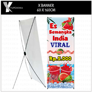 XBANNER XBANER XBENER BANNER BENER BANER SPANDUK ES SEMANGKA INDIA VIRAL 60X160CM