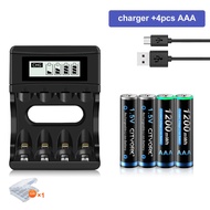 CITRORK 1.5V AA/AAAถ่านชาร์จ เครื่องชาร์จแบตเตอรี่ลิเธียม แบตเตอรี่แบบชาร์จไฟได้ rechargeable batter