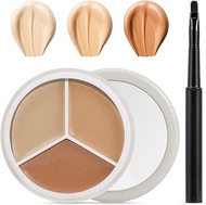Erinde 3 Colors Concealer Palette, 3 In 1 Cream Contour, Foundation, Color Corrector for Dark Circle