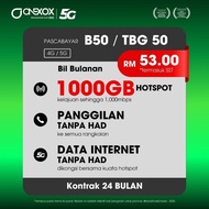 XOX Postpaid 1000GB - Highspeed Data & Carry Forward Data