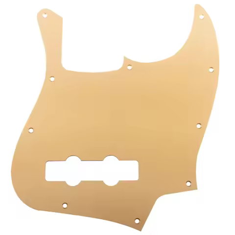 Musiclily Ultra 10 Holes Anodized Aluminum J-Bass Pickguard for American Fender Standard Jazz Bass