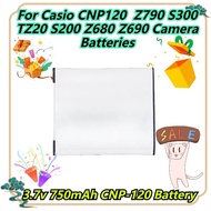 3.7v 750mAh CNP-120 Battery For Casio CNP120  Z790 S300 TZ20 S200 Z680 Z690 Camera Batteries