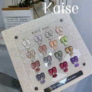 KAISE เซ็ทสีเจลกากเพชรเลเซอร์ 16 สี เซตสีเจลทาเล็บ แถมชาร์ตสำเร็จรูป - wenails