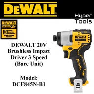 DEWALT 20V Brushless Impact Driver 3 Speed (Bare Unit) - Model: DCF845N-B1