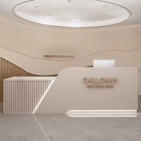 Luxury Reception Desk Bar Beauty Salon Cashier Clothing Store Counter Small Supermarket Front Desks