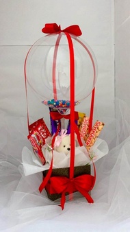 Bucket Balon Bunga snack boneka beruang custom