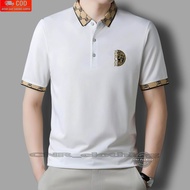 ADULT MEN'S COLLAR T-SHIRT T-SHIRT/ MEN'S SHORT-SLEEVED COLLAR COMBINATION LATEST SCREEN-PRINTED V3R
