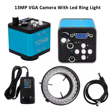 YIZHAN HD VGA Industrial Digital Microscope Camera 1080P 30FPS Electronic Camera With Led Light For 