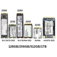 ( Used M.2 NVME Sata ) SK HYNIX TRANSCEND TOSHIBA Brand 128GB 256BG PCIe M.2 NVMe Solid State SSD Dr