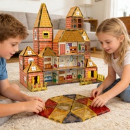 113PCS Plastic Educational Children's Magnetic Building Blocks-3D Creative Construction Set EN71 Cer