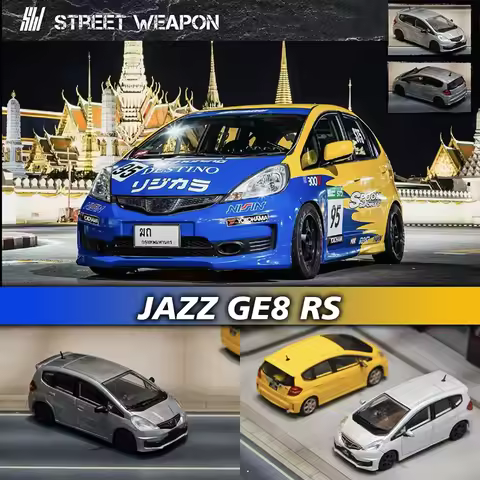 SW 1:64 JAZZ GE8 RS Spoon Diecast Diorama Car Model Collection Miniature Street Weapon