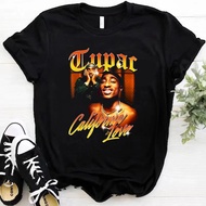 American Rapper Star Tupac tshirt Women 2pac Hip Hop O-Neck T-shirt  Short Sleeve Funny T Shirts Top