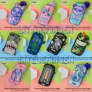 Smiggle pocket character pencil case/pencil case smiggle dual zipper/pencil case smiggle zipper