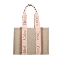 Chloe Woody tote bag帆布托特包（中號/粉色 ）_廠商直送