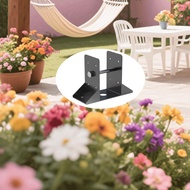 HARRIETT Deck Railing Support, Heavy-Duty Black Post Support Bracket, Support Steel 4x4 Inch/6x6Inch