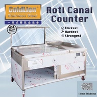 Stainless Steel Roti Canai Counter Warung Restaurant Commercial 1 Tier Free Standing Economy Ekonomi