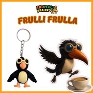 GANTUNGAN Frulli Frulla Anomali Brainrot Rubber Keychain Anomali Keychain