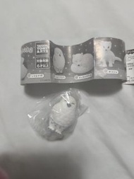 TAKARA TOMY ARTS 白色毛絨動物扭蛋 雪鸮 貓頭鷹