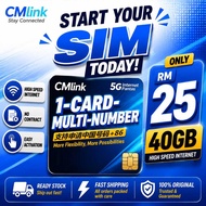 【一卡两号】CMLink Malaysia SIM Card 4G/5G | Unlimited Call + China Roaming Data | Prepaid