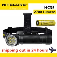 Nitecore HC35 Headlamp metal headlight running headlamp camping headlamp Spotlight powerful flashlight Fishing headlight