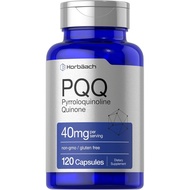 Horbäach PQQ Supplement 40mg | 120 Capsules | Maximum Intensity | Non-Genetic and Gluten-Free Supple