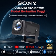 HY320 Pro Android 11 Mini Projector Supports Bluetooth/ WiFi 4K High Brightness with Automatic Rotat