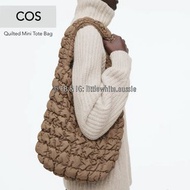 澳洲直送✈️ COS Quilted Mini Tote Bag 肩背雲朵托特包  細雲朵包 Brown 啡棕色 (大地色 迷你肩背包 手袋 Shoulder Bag 細袋子 小雲朵包 爆谷袋 泡芙袋