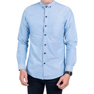 KEMEJA Jumbo 2XL 3XL Jumbo Plain Shirts Long Sleeve Work Shirts