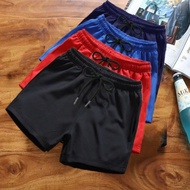 Musim panas 3 minit 4 minit sukan kasual warna murni seluar pendek lelaki lari kecergasan seluar tig