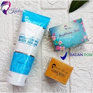 [COD ORIGINAL 100%] Kedas Beauty Brightening Soap 1 Paket Lengkap Glowing Ori Sabun Body Serum Gold Jelly Pembersih Wajah GoldJelly HandBody Original Asli BPOM 100 GR