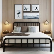 B & B Iron Frame Bed Nordic Single Bed Double Bed ins Bedroom Small Apartment Apartment Rice Bed Dor