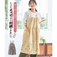 [Direct Form JAPAN] Nissen_ Large size cotton mixed sashimi apron dress