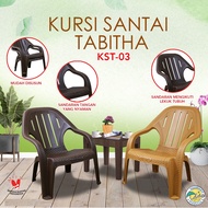 Tabitha Kursi Teras / Kursi Malas / Kursi Santai / Kursi Ngopi / Kursi Sender Lengan Plastik Premium