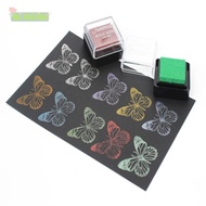BLISSISA Ink Pad Stamp, Easy Application Metallic Craft Ink Pad, Seal Mini DIY Printing Pad Letter S
